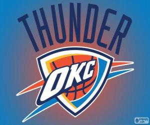 пазл Логотип Оклахома-Сити Тандер, НБА команды. Северо-Западный дивизион, Западная конференция